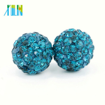 Excelente Qualidade Aquamarine Handmade Rodada Shamballa Grânulos de Cristal Tamanho 4mm-18mm IB00196